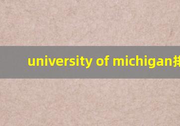 university of michigan排名